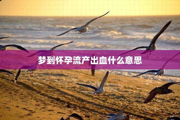 梦到怀孕流产出血什么意思