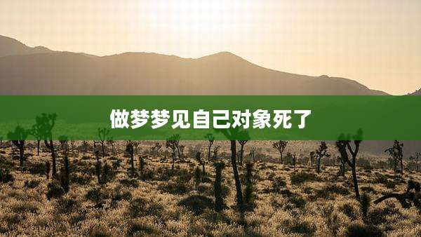 做梦梦见自己对象死了