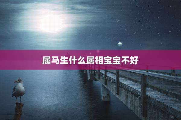 属马生什么属相宝宝不好