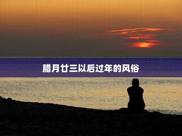 腊月廿三以后过年的风俗