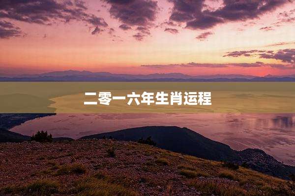 二零一六年生肖运程