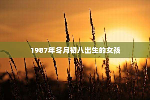 1987年冬月初八出生的女孩