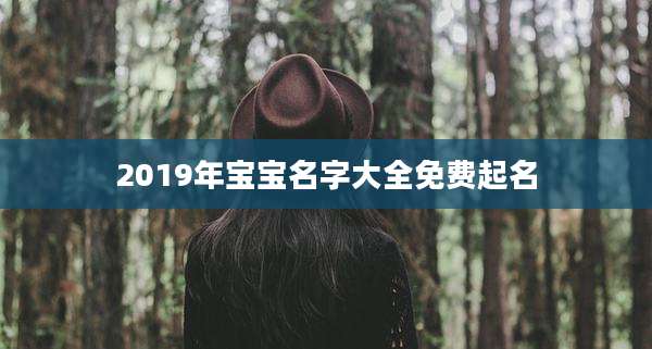 2019年宝宝名字大全免费起名
