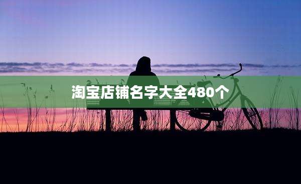 淘宝店铺名字大全480个