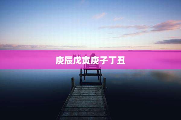 庚辰戊寅庚子丁丑
