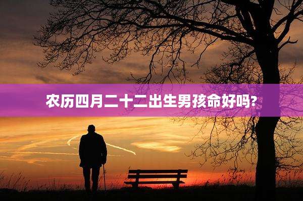 农历四月二十二出生男孩命好吗?