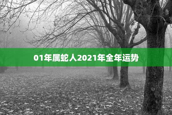 01年属蛇人2021年全年运势