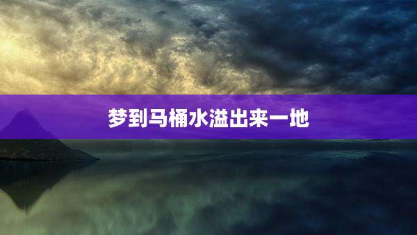梦到马桶水溢出来一地
