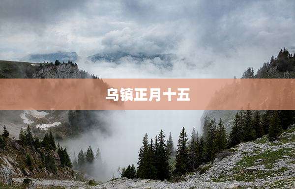 乌镇正月十五