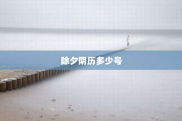 除夕阴历多少号