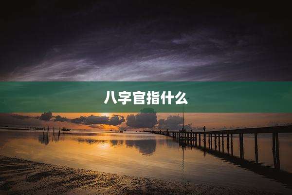 八字官指什么