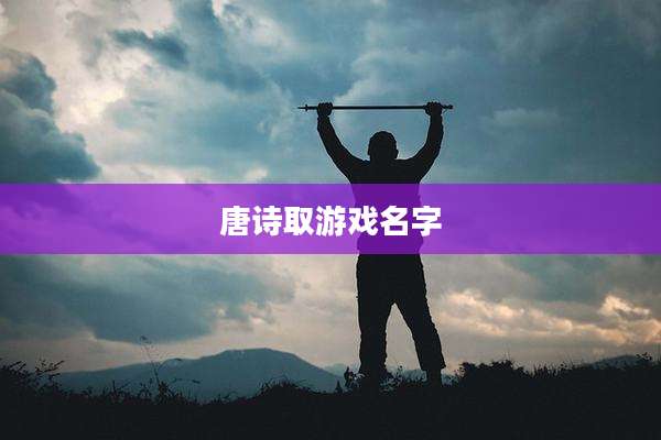 唐诗取游戏名字