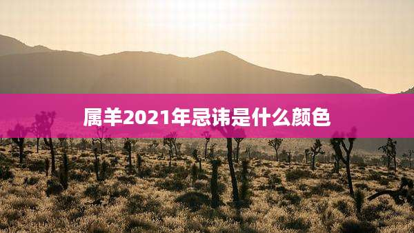 属羊2021年忌讳是什么颜色
