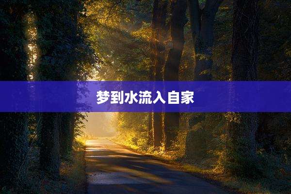 梦到水流入自家