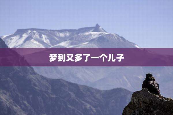 梦到又多了一个儿子