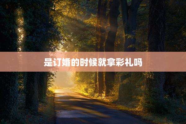 是订婚的时候就拿彩礼吗