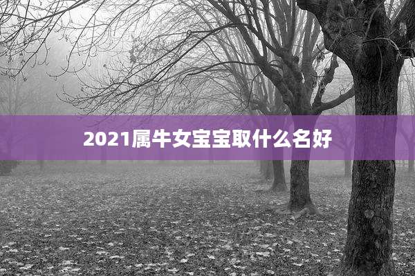 2021属牛女宝宝取什么名好