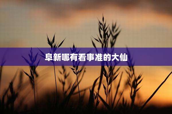 阜新哪有看事准的大仙