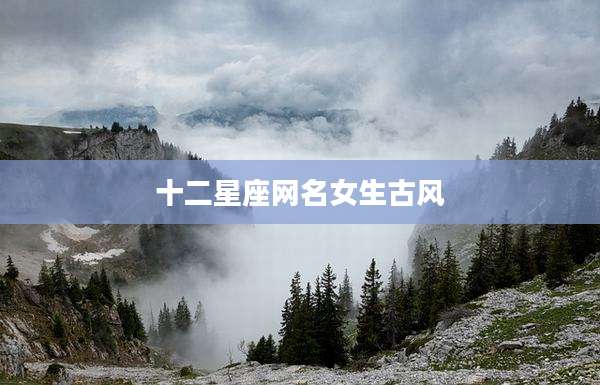 十二星座网名女生古风