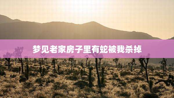 梦见老家房子里有蛇被我杀掉