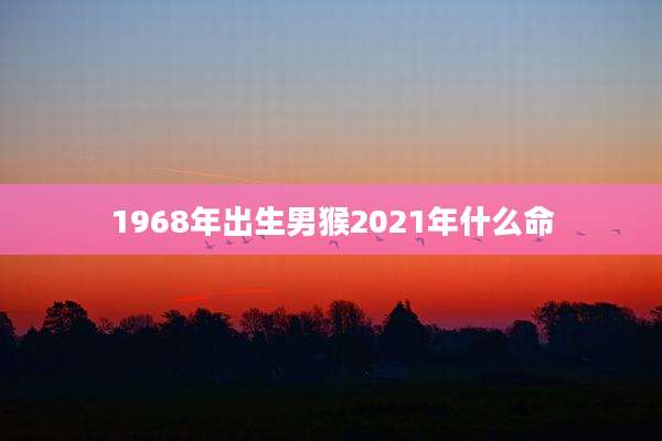 1968年出生男猴2021年什么命