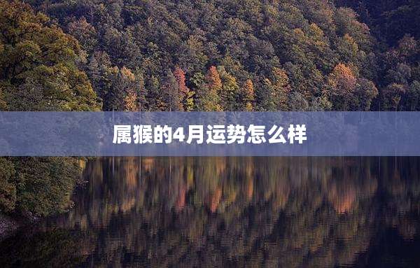 属猴的4月运势怎么样