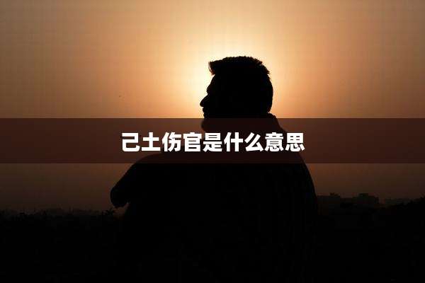 己土伤官是什么意思
