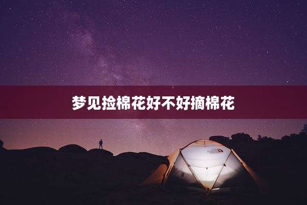 梦见捡棉花好不好摘棉花