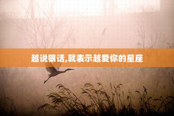 越说狠话,就表示越爱你的星座
