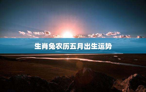 生肖兔农历五月出生运势