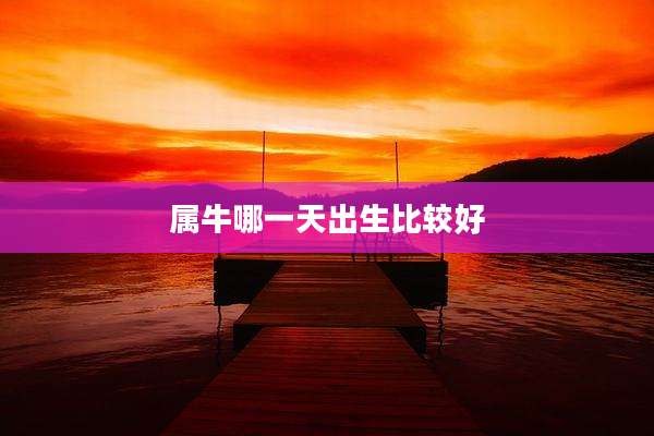属牛哪一天出生比较好