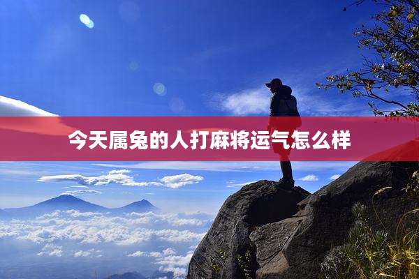 今天属兔的人打麻将运气怎么样