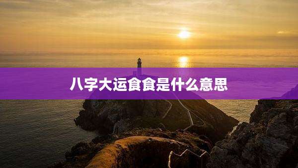 八字大运食食是什么意思