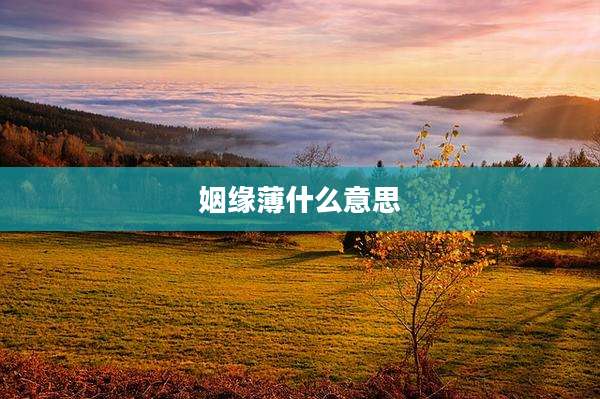 姻缘薄什么意思
