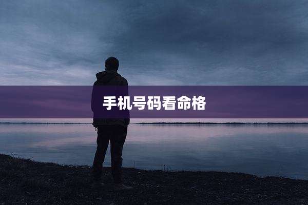 手机号码看命格