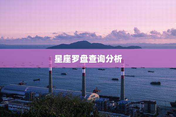 星座罗盘查询分析