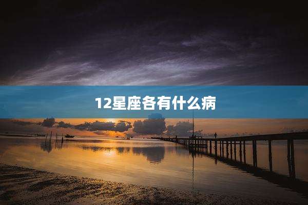 12星座各有什么病
