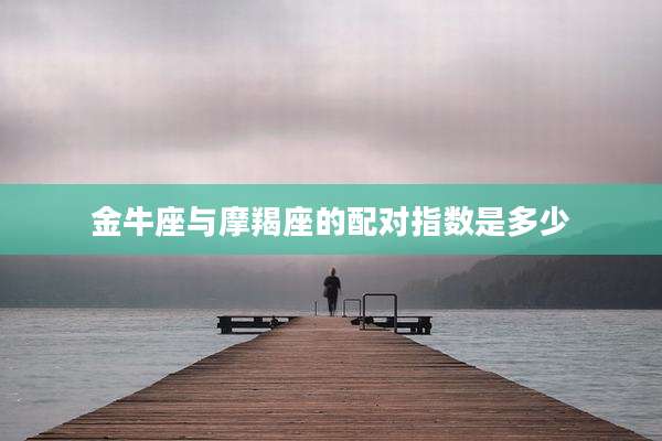 金牛座与摩羯座的配对指数是多少