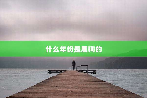 什么年份是属狗的