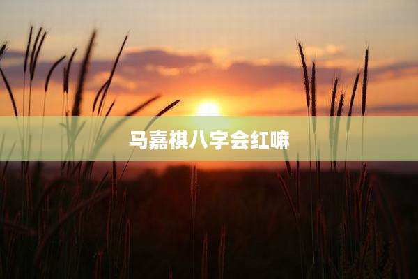 马嘉祺八字会红嘛