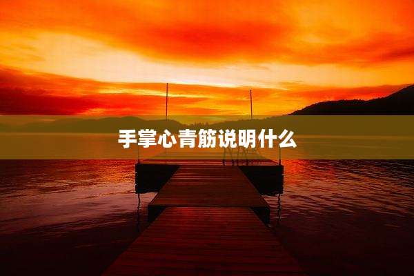 手掌心青筋说明什么