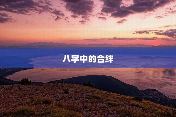 八字中的合绊