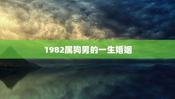 1982属狗男的一生婚姻