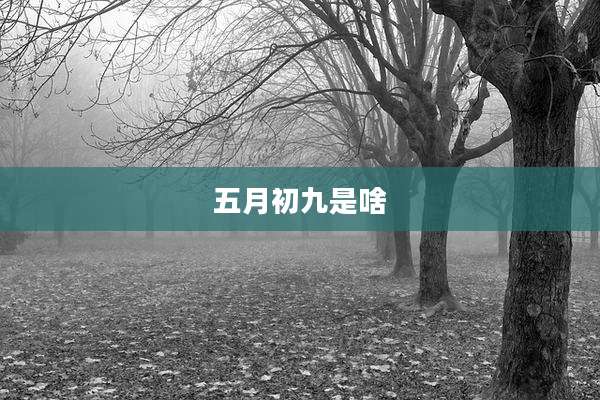 五月初九是啥