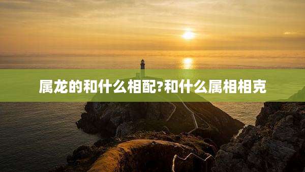 属龙的和什么相配?和什么属相相克