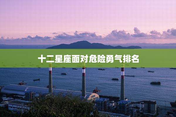 十二星座面对危险勇气排名