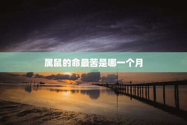 属鼠的命最苦是哪一个月