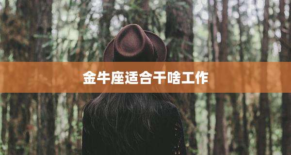 金牛座适合干啥工作