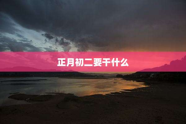 正月初二要干什么