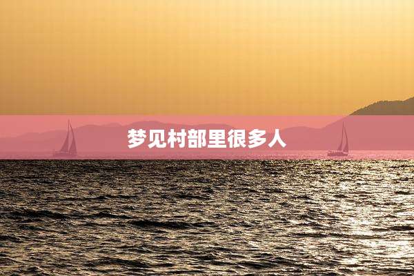 梦见村部里很多人